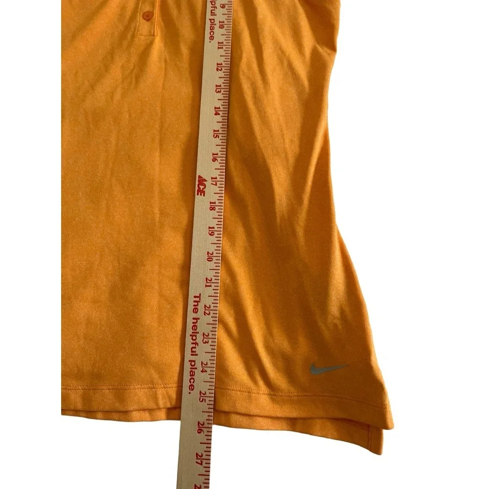 Nike Dri-Fit Women's Sleeveless Golf Polo Shirt Large Orange Stretch Active
